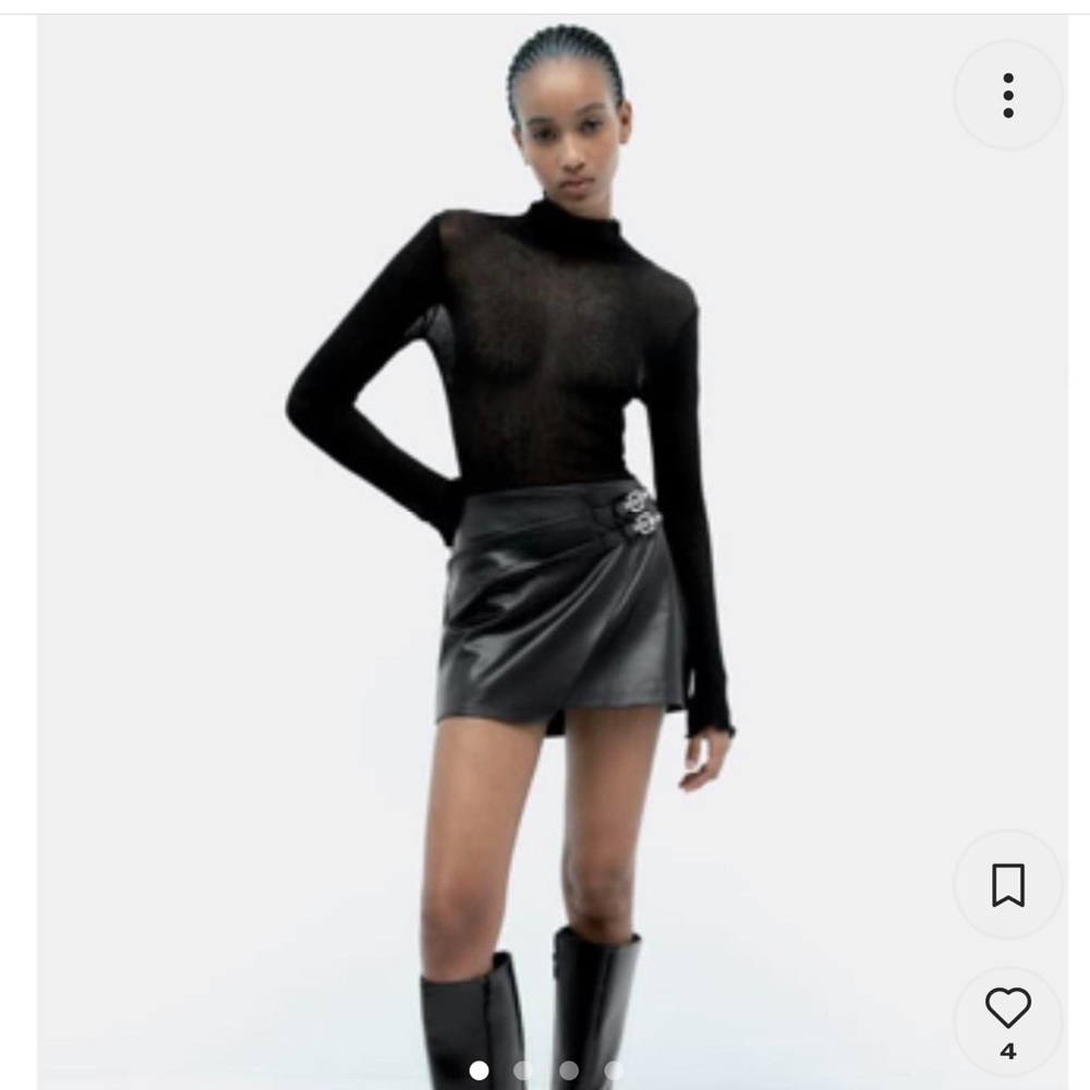 Mini Zara leather Skirt